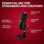HyperX SoloCast Mic - USB Condenser Microphone – Gaming & Streaming | Brand New Sealed