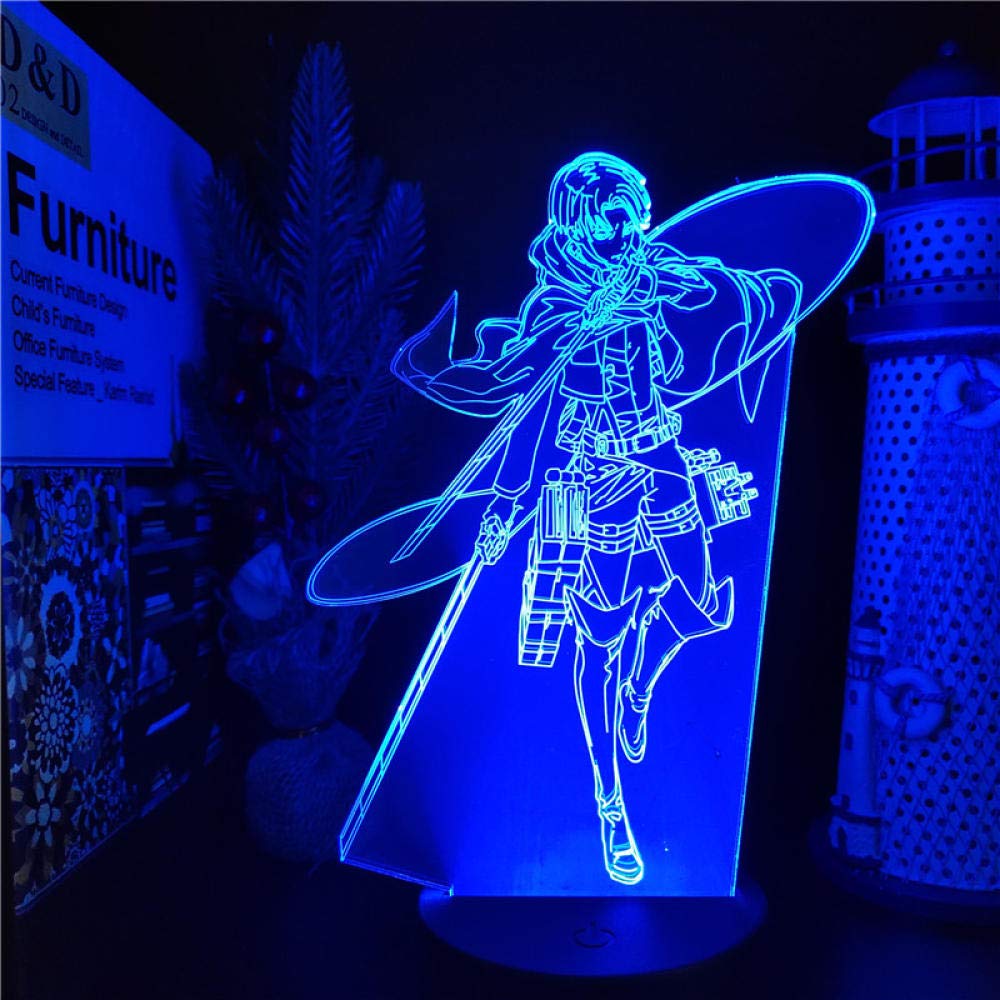 Levi Ackerman - Attack on Titan Original 3D Anime Night Light Lamp LED