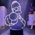 Homer - The Simpsons Original 3D Cartoon Night Light Lamp LED