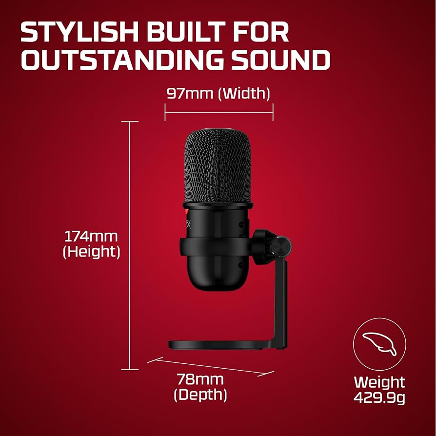 HyperX SoloCast Mic - USB Condenser Microphone – Gaming & Streaming | Brand New Sealed