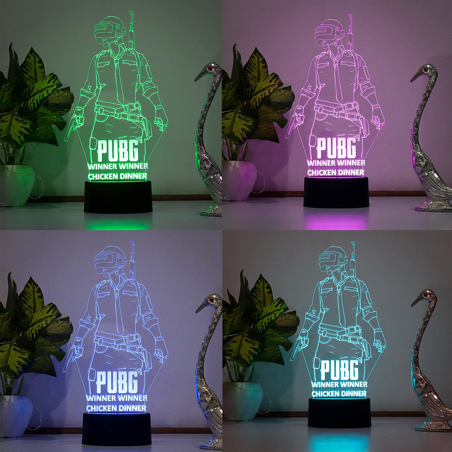 Star Laser PUBG Original 3D Anime Night Light Lamp LED