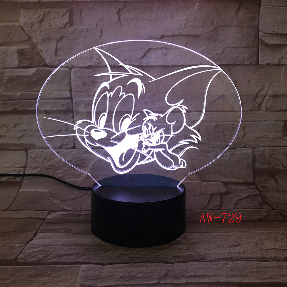 Tom & Jerry Original 3D Cartoon Night Light Lamp LED