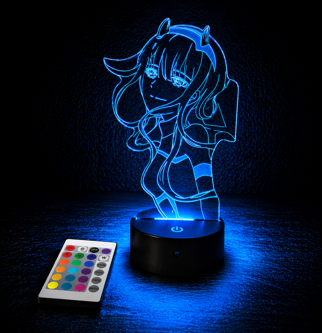 Zero Two (002) Profile - DARLING in the FRANXX Original 3D Anime Night Light Lamp LED