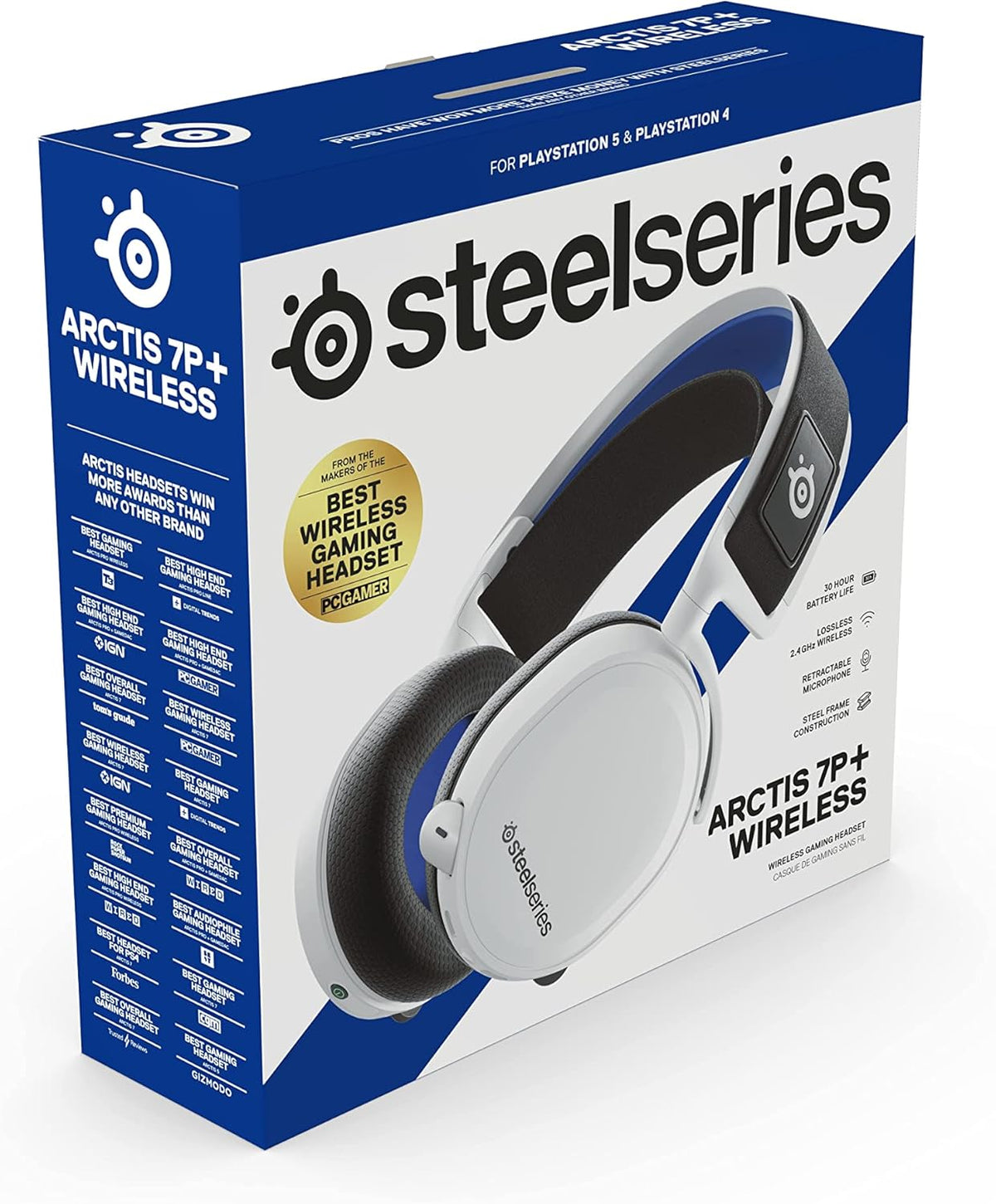SteelSeries Arctis 7P+ Wireless Gaming Headset (PlayStation) - White