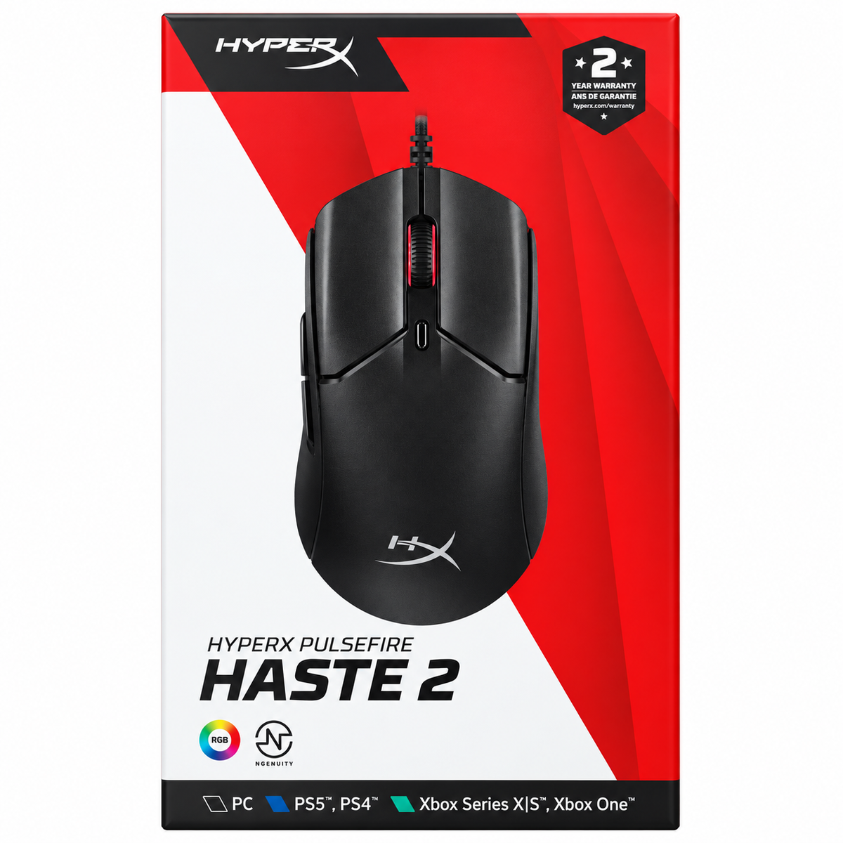HyperX Pulsefire Haste 2 Wired Gaming Mouse – Black | Brand New Sealed