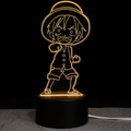 Monkey D. Luffy - One Piece Original 3D Anime Night Light Lamp LED