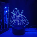 DeadPool - Spiderman Original 3D Anime Night Light Lamp LED