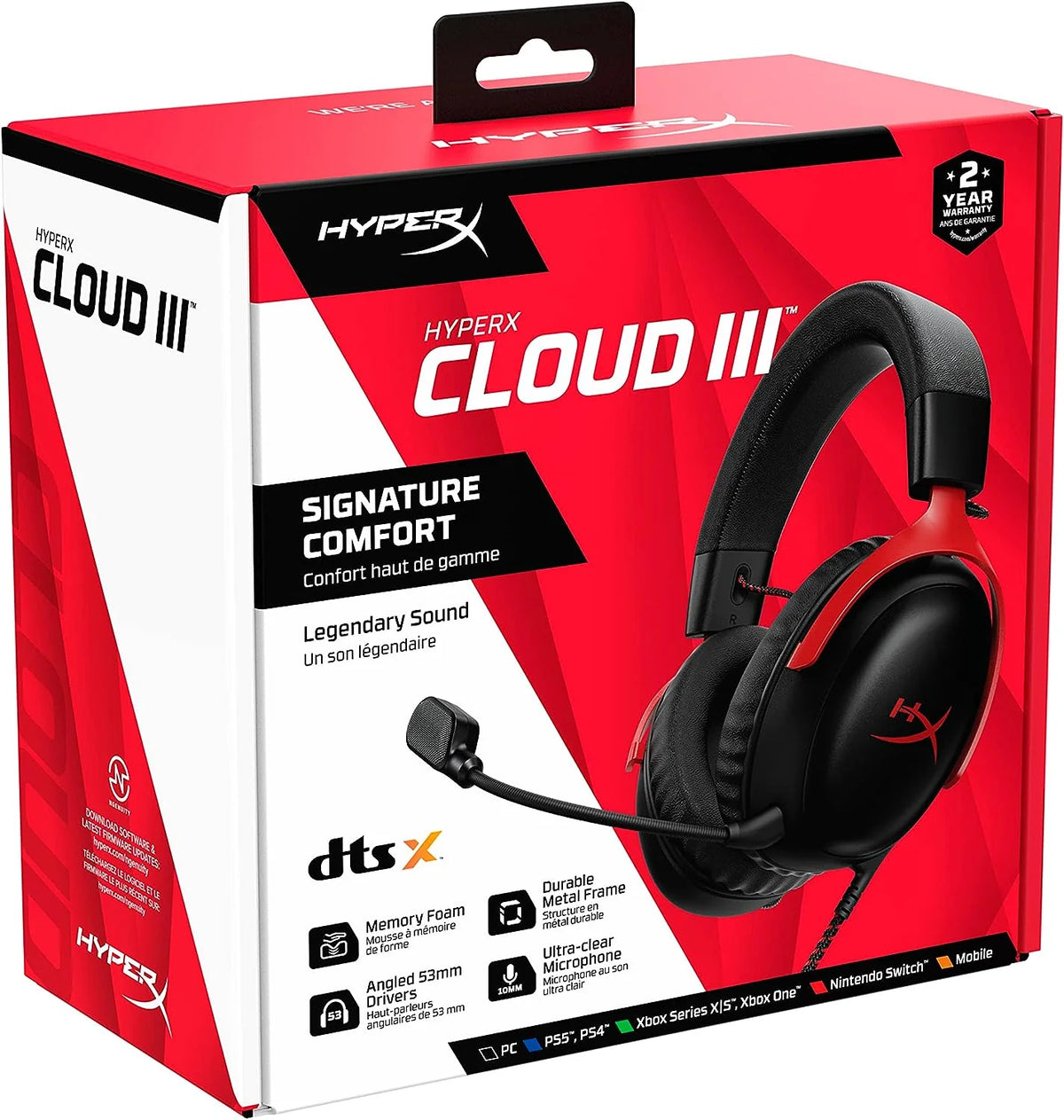 HyperX Cloud III Wired Gaming Headset- Black (Open Box)