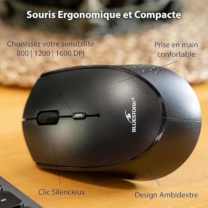 Bluestork Easy Slim Wireless Keyboard & Mouse Pack