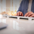 CHERRY KC 6000 SLIM Wired USB Keyboard (Silver/White)