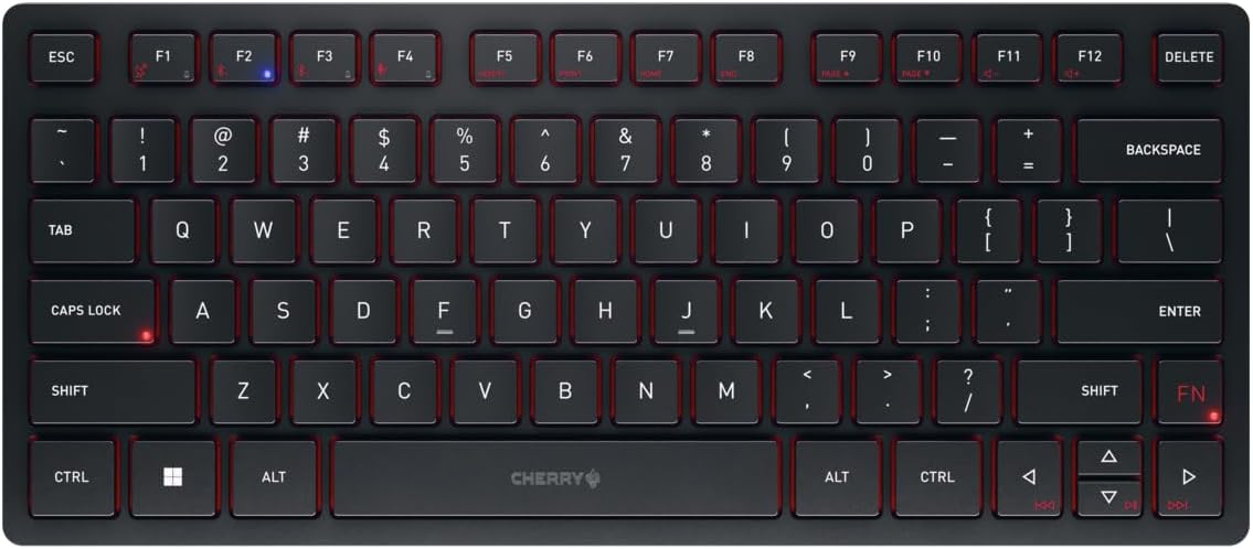 CHERRY KW 9200 Mini Wireless Multi-Device Compact Keyboard