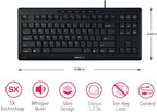 CHERRY Stream Keyboard TKL Wired USB Keyboard