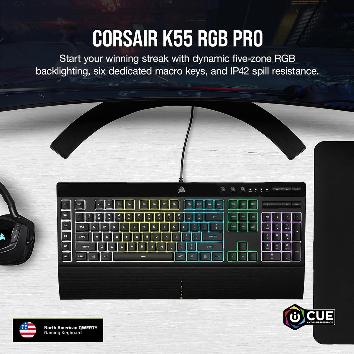 CORSAIR K55 RGB Gaming Keyboard