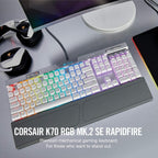 Corsair K70 MK.2 Rapidfire Mechanical Gaming Keyboard (Silver Switch)