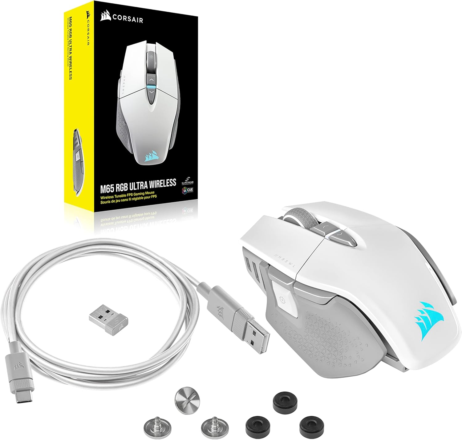 CORSAIR M65 RGB Elite White Gaming Mouse
