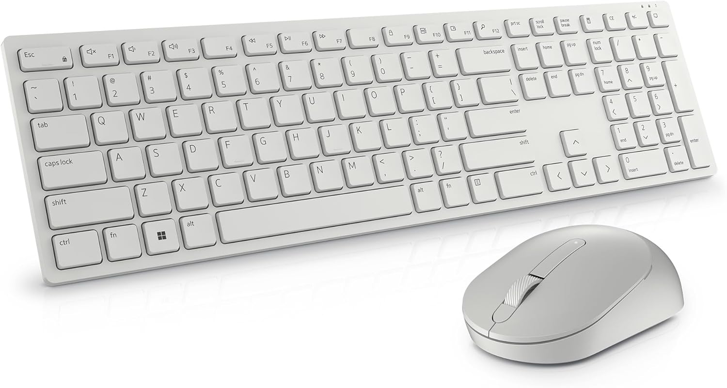 DELL KM5221W Pro Wireless Keyboard & Mouse Combo (White)