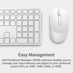 DELL KM5221W Pro Wireless Keyboard & Mouse Combo (White)