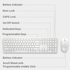 DELL KM5221W Pro Wireless Keyboard & Mouse Combo (White)