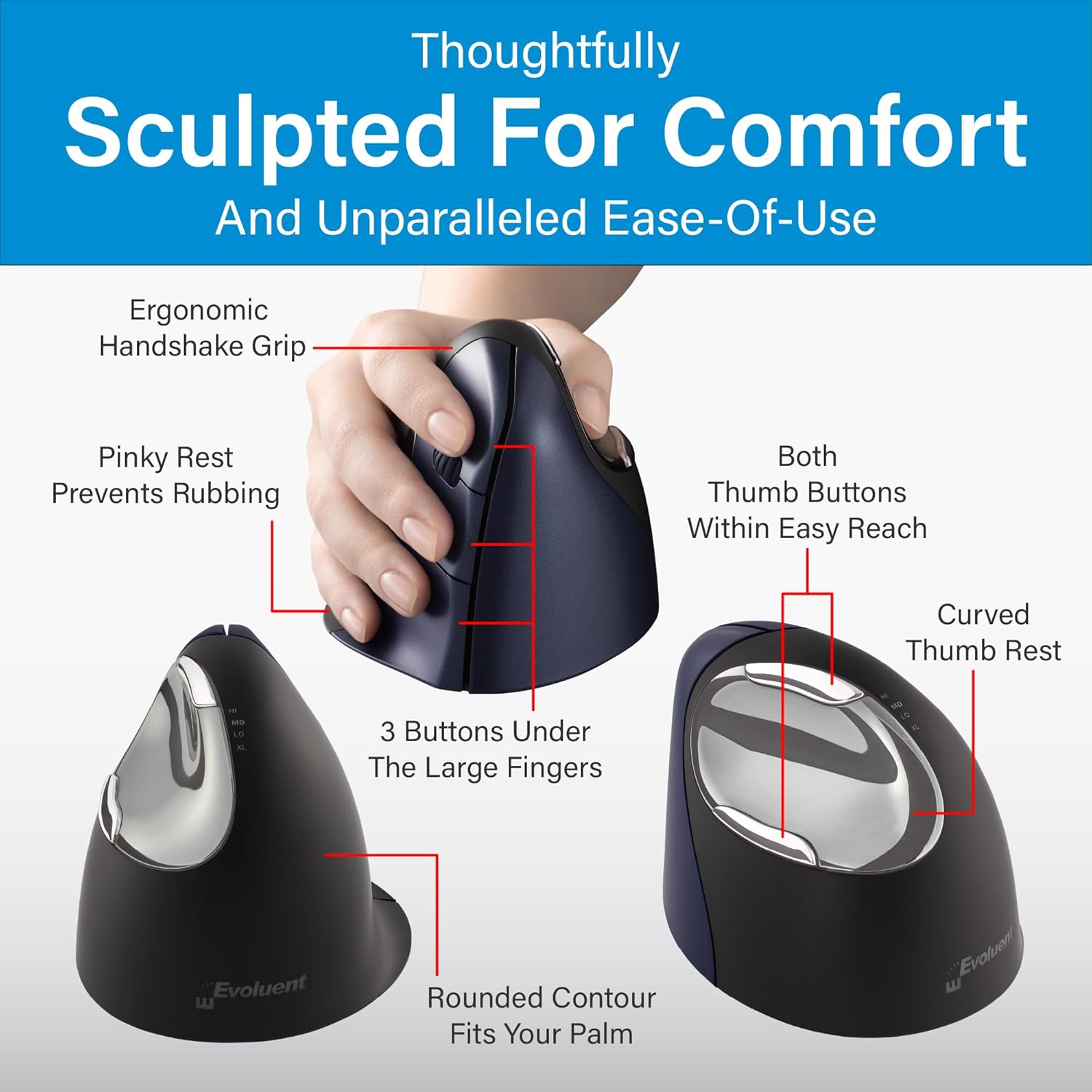 Evoluent Wireless Vertical Mouse (SA:94080)
