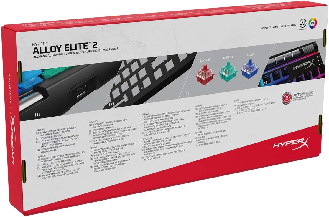 HyperX Alloy Elite RGB Mechanical Gaming Keyboard (Red Switches)