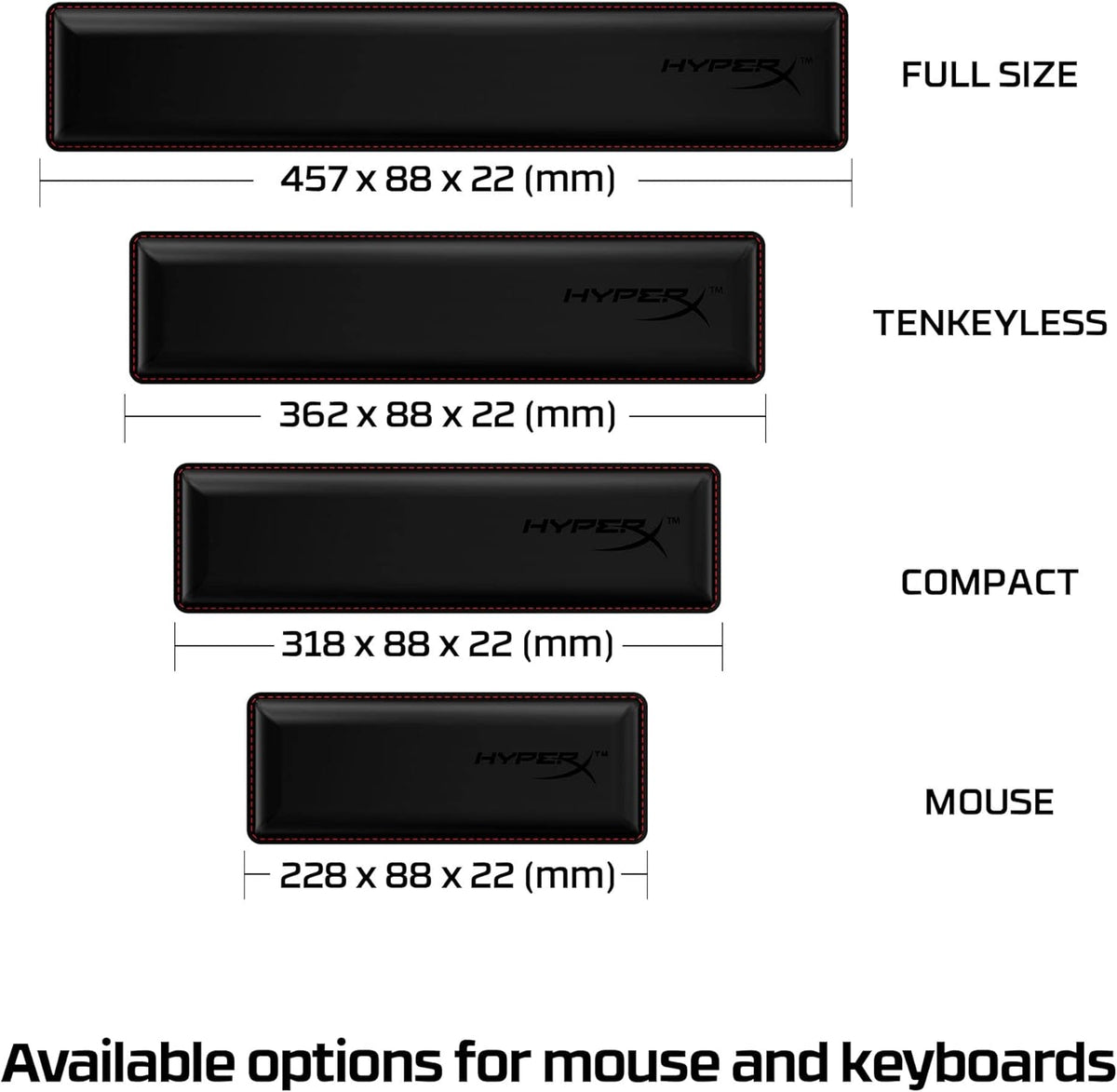 HyperX Wrist Rest for Mouse – Cooling Gel Memory Foam