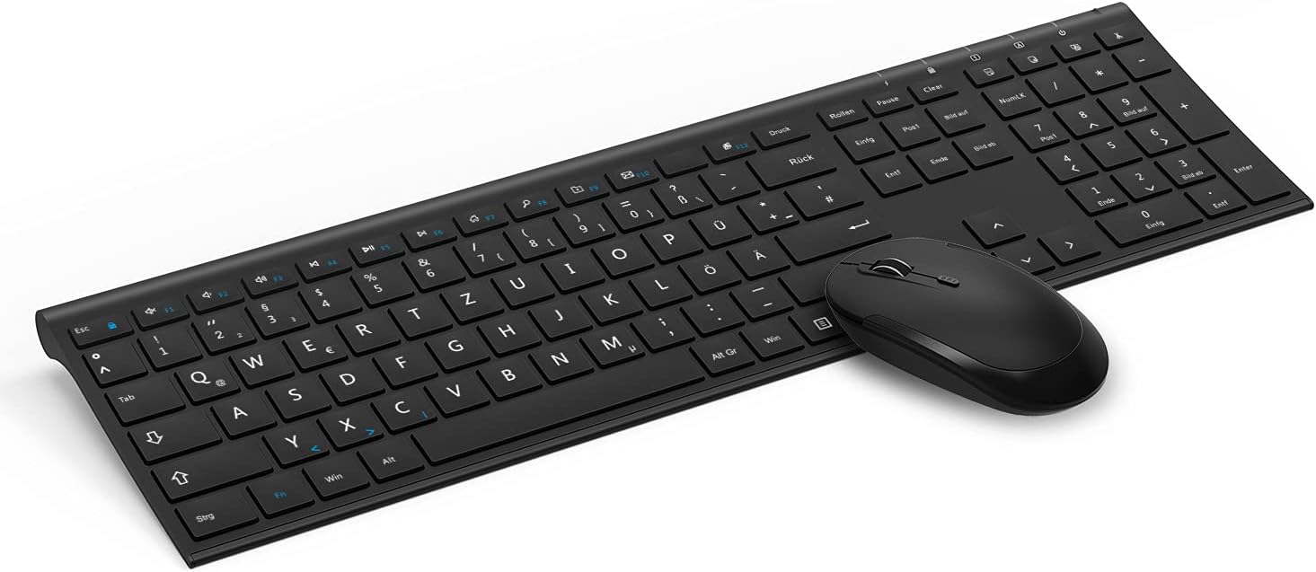 Jelly Office Ultraslim Rechargeable Wireless Keyboard and Mouse Set