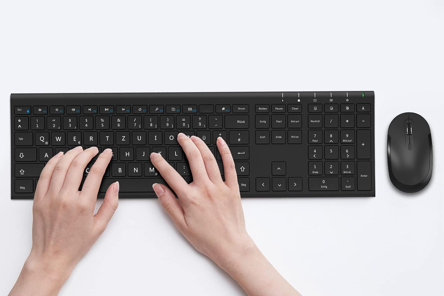 Jelly Office Ultraslim Rechargeable Wireless Keyboard and Mouse Set