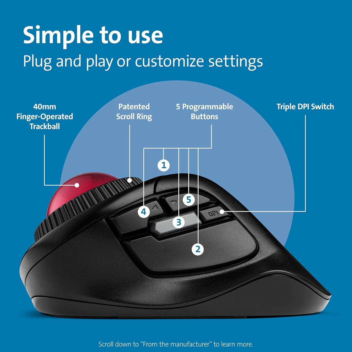 Kensington Orbit Fusion Wireless Trackball