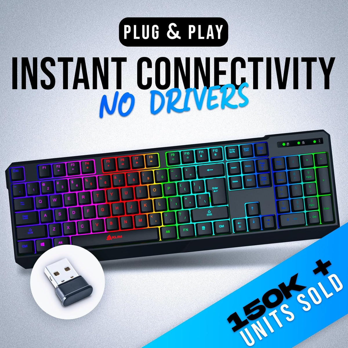 KLIM Chroma Wireless Full-Size Keyboard