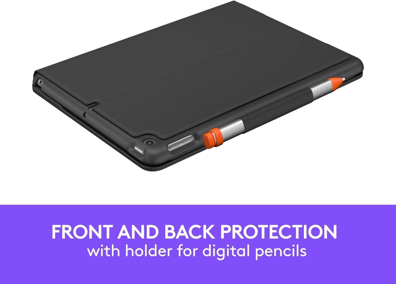 Logitech Slim Folio Keyboard Case for iPad (7th & 8th Generation)
