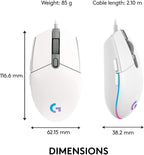 Logitech G203 Gaming Mouse - White