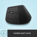Logitech Lift Left Wireless Vertical Ergonomic Mouse