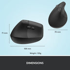 Logitech Lift Left Wireless Vertical Ergonomic Mouse