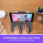 Logitech Slim Folio Keyboard Case for iPad (7th, 8th & 9th Generation)