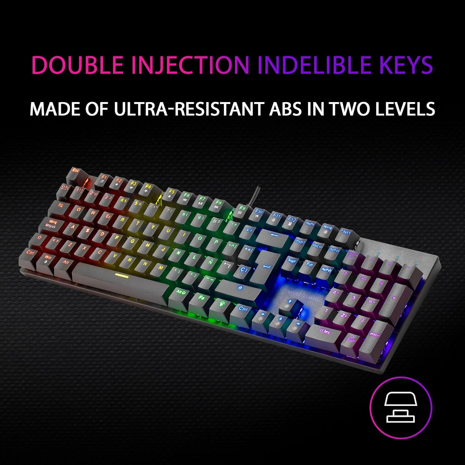 Mars Gaming MK422W Full-Size Wireless RGB Gaming Keyboard