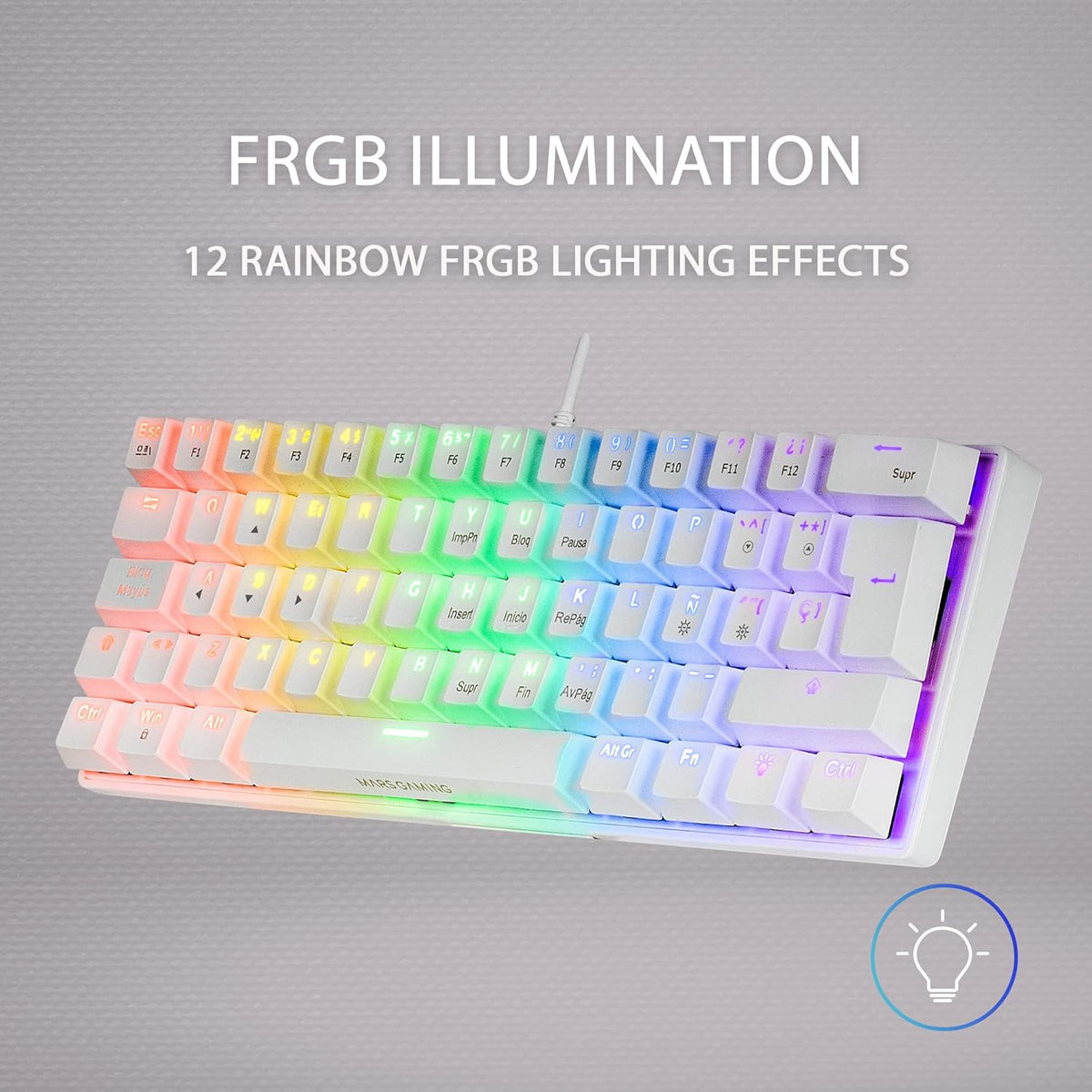 Mars Gaming MK60W 60% Wireless RGB Gaming Keyboard