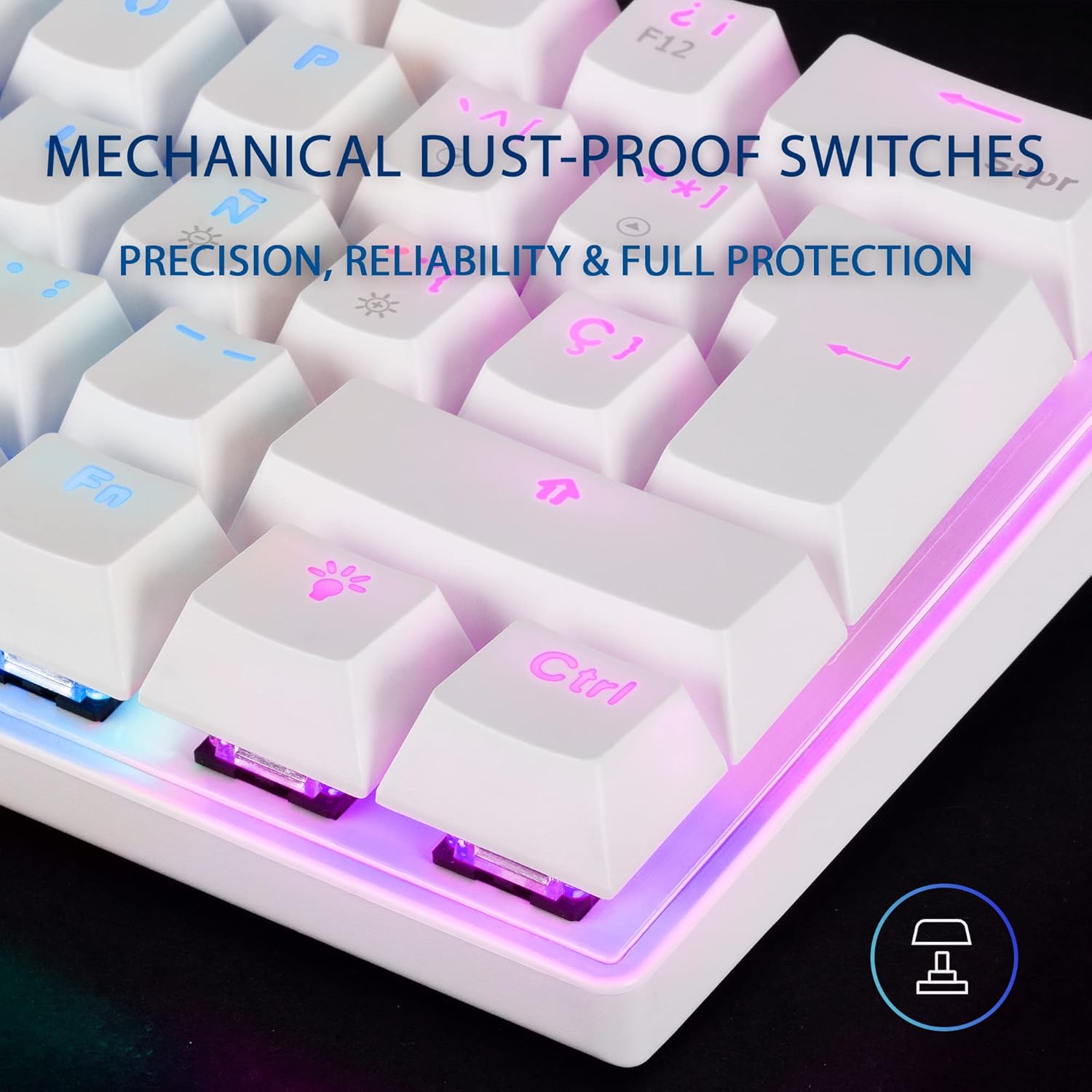 Mars Gaming MK60W 60% Wireless RGB Gaming Keyboard