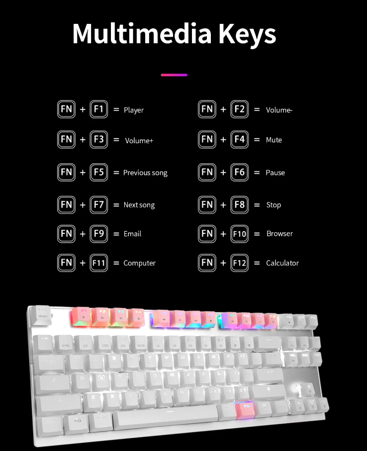 Motospeed CK82 TKL Mechanical Gaming Keyboard