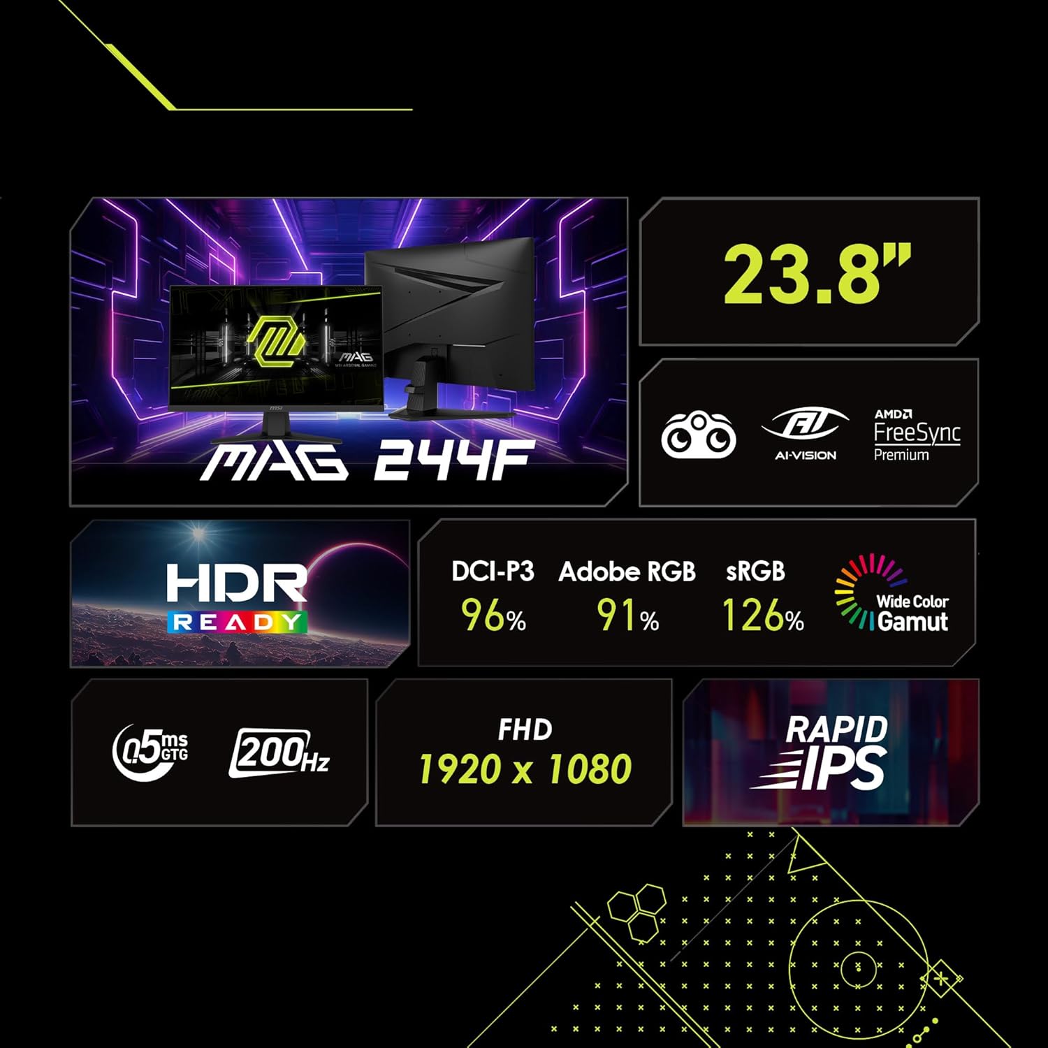 MSI MAG 244F Gaming Monitor
