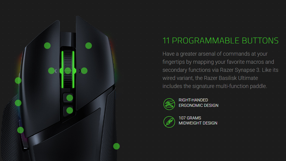 Razer Basilisk Ultimate Wireless Gaming Mouse