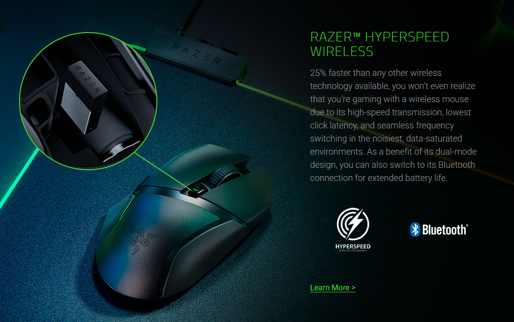 Razer Basilisk X HyperSpeed Wireless Gaming Mouse