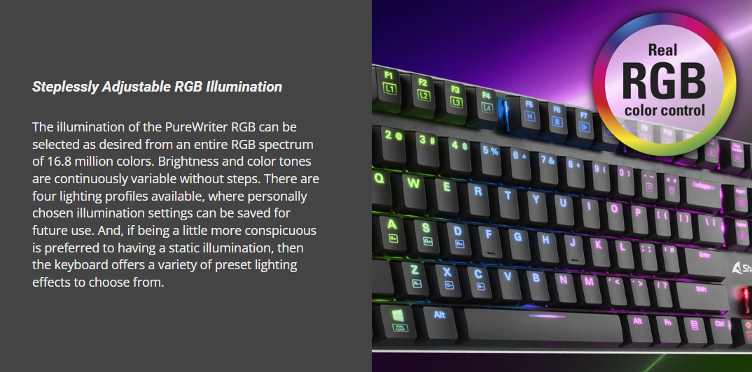Sharkoon PureWriter Full-Size Mechanical Keyboard