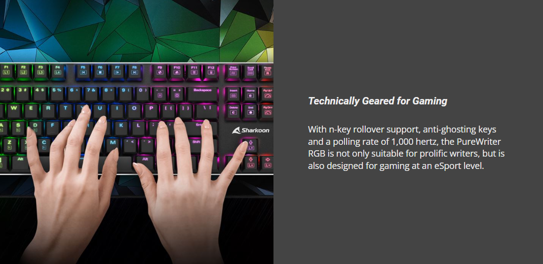 Sharkoon PureWriter Full-Size Mechanical Keyboard