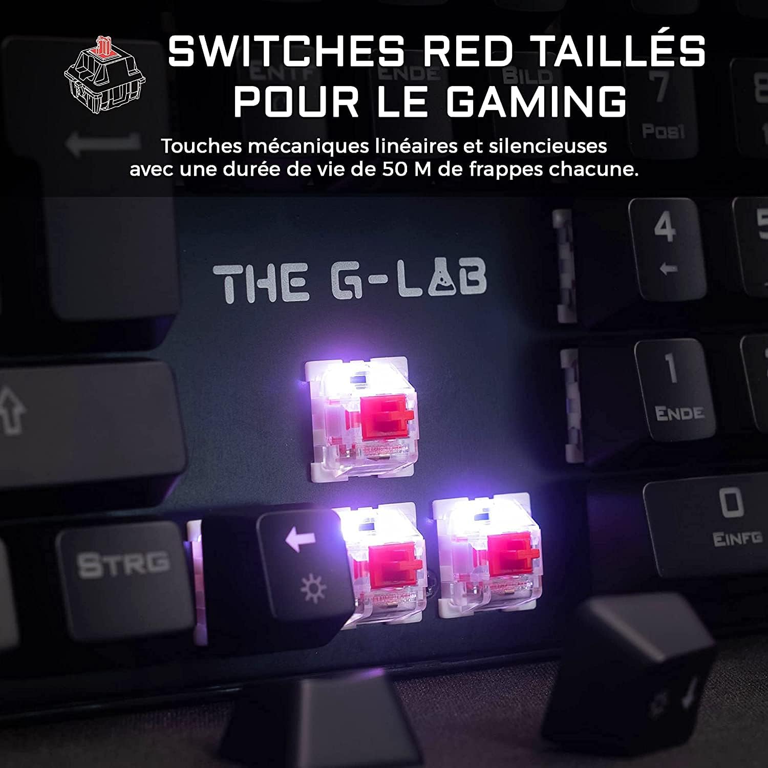 The G-Lab Keyz Rubidium Mechanical RGB Gaming Keyboard