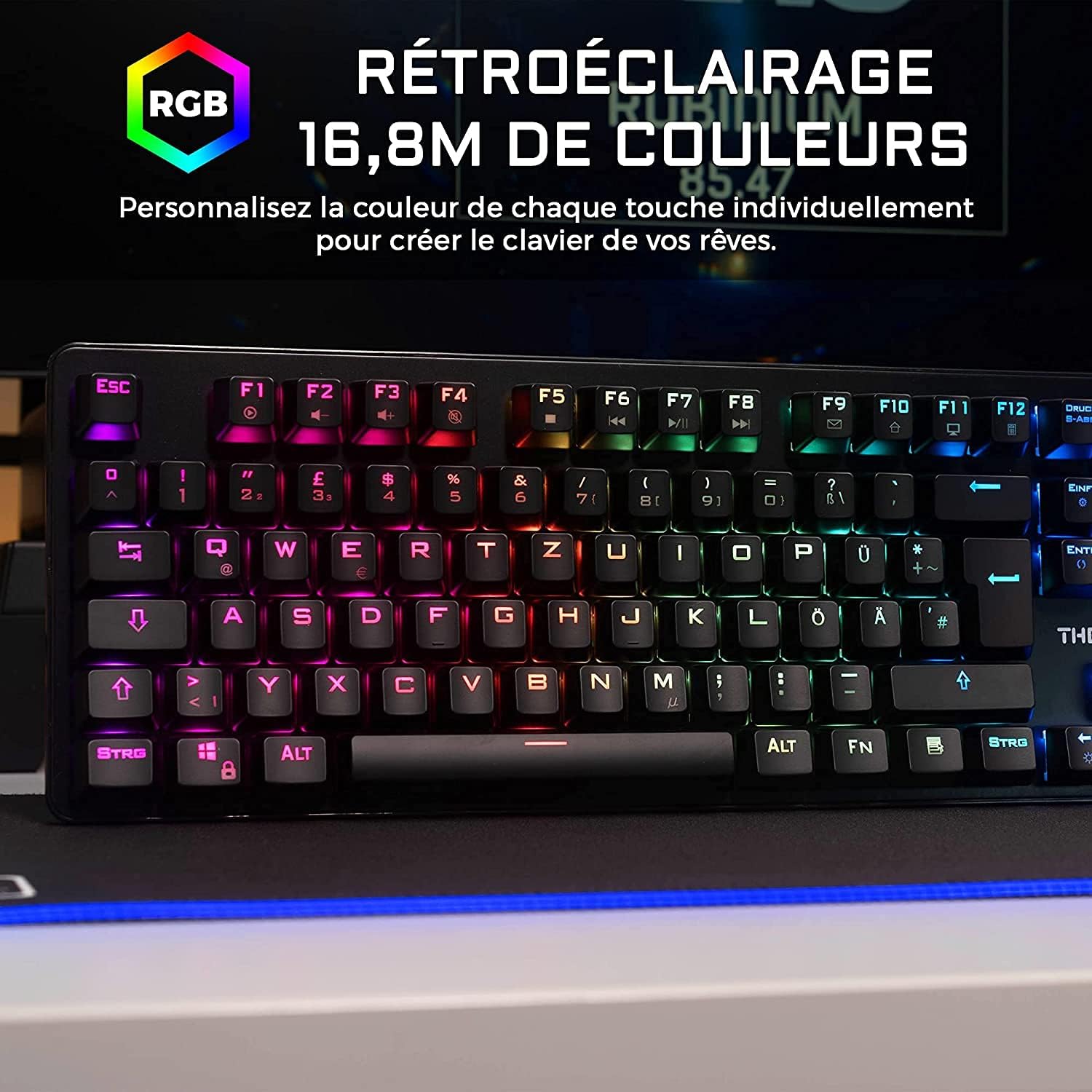 The G-Lab Keyz Rubidium Mechanical RGB Gaming Keyboard
