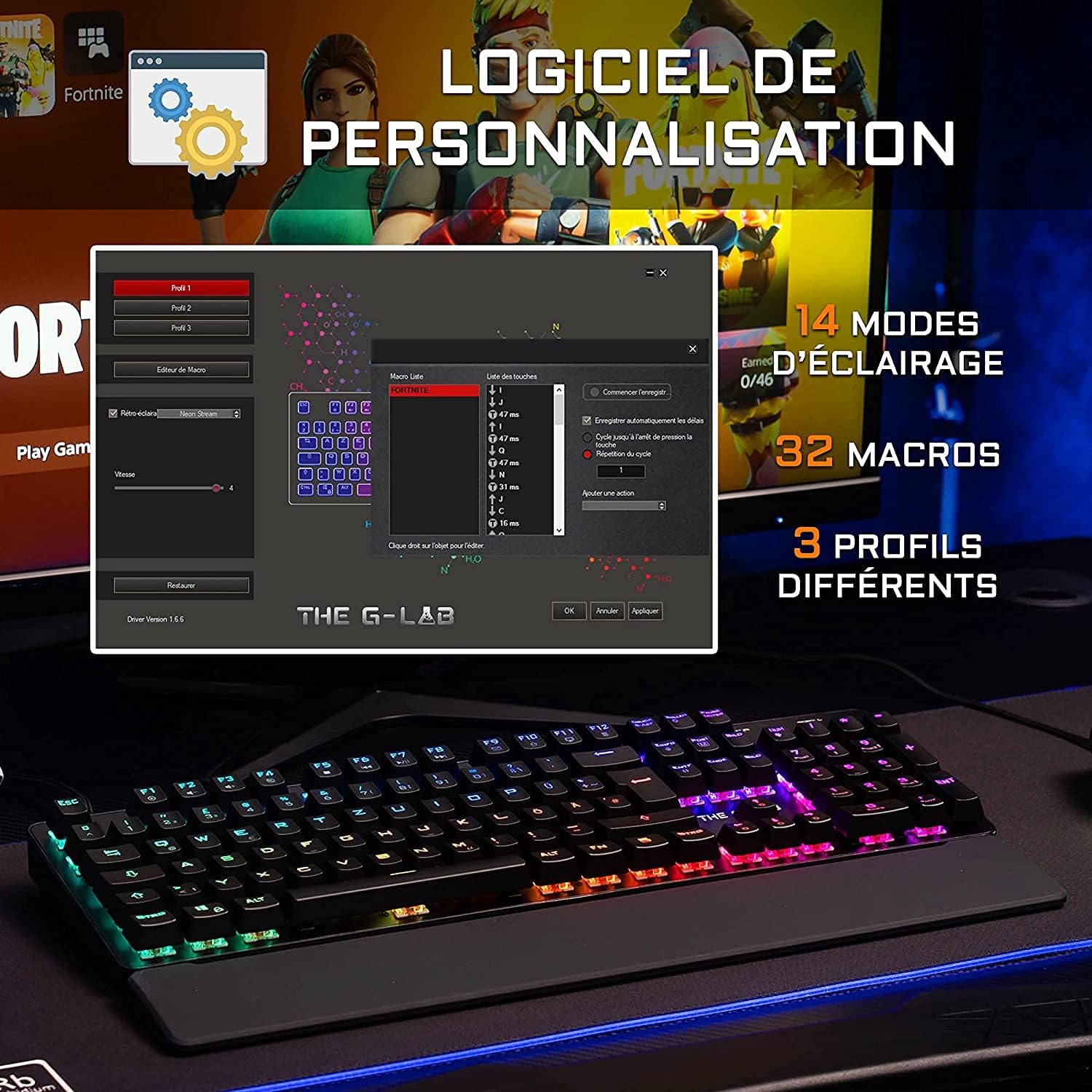 The G-Lab Keyz Rubidium Mechanical RGB Gaming Keyboard