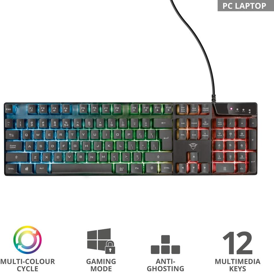 Trust Azor Illuminated Full-Size Keyboard