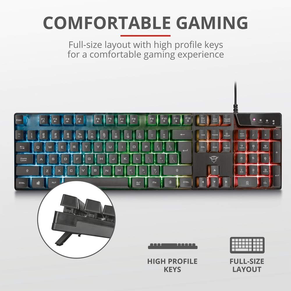 Trust Azor Illuminated Full-Size Keyboard
