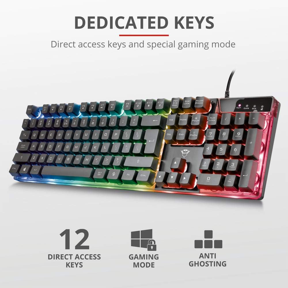 Trust Azor Illuminated Full-Size Keyboard