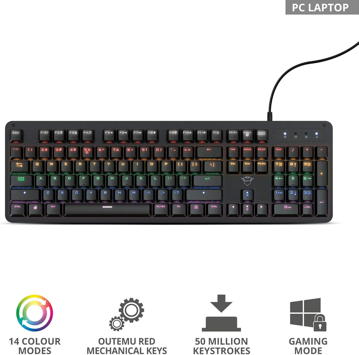 Trust Mazz Mechanical Full-Size Gaming Keyboard